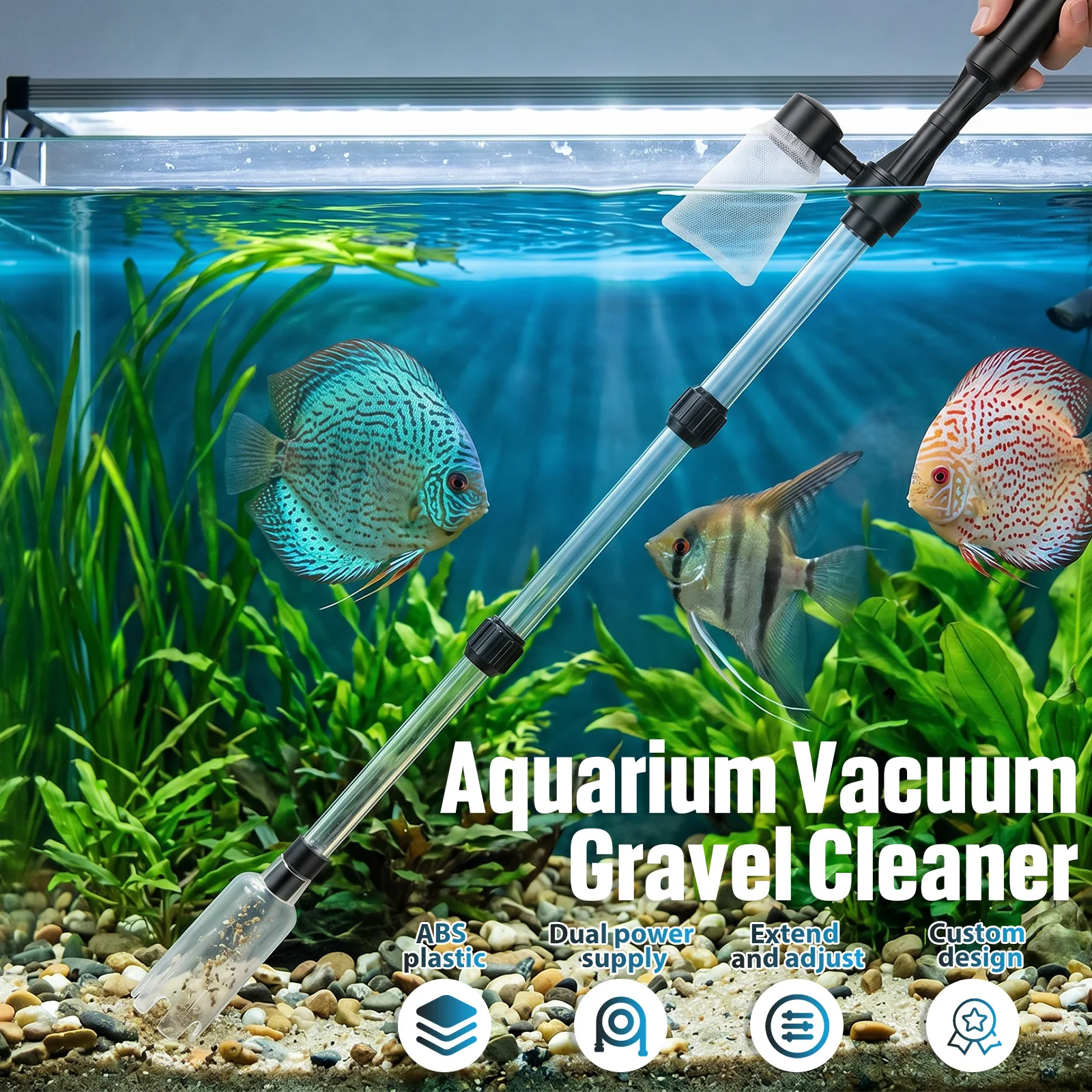 Aquarium Vacuum Gravel Cleaner - Planted Aquarium Cleaning ulasan dan harga