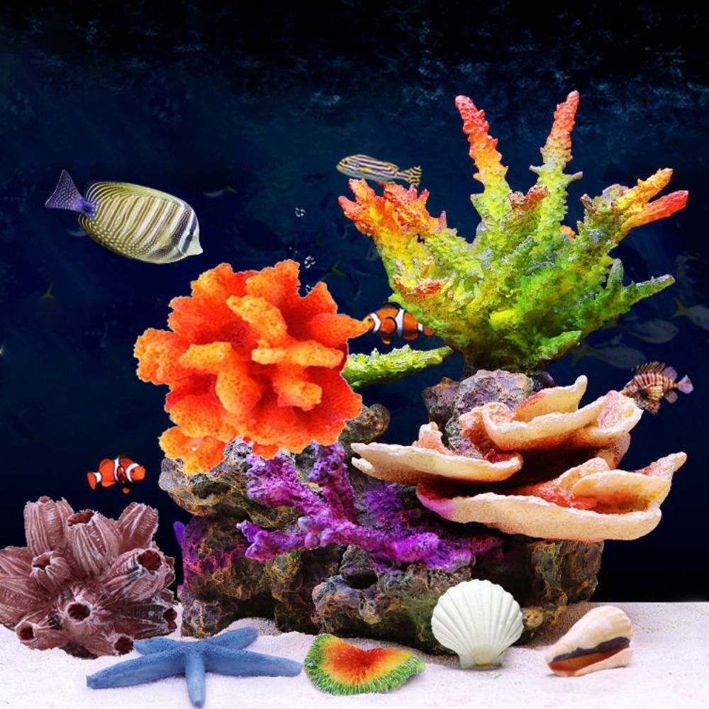 Colorful 1PC Lifelike Artifici - Aquarium Planted Substrate ulasan dan harga
