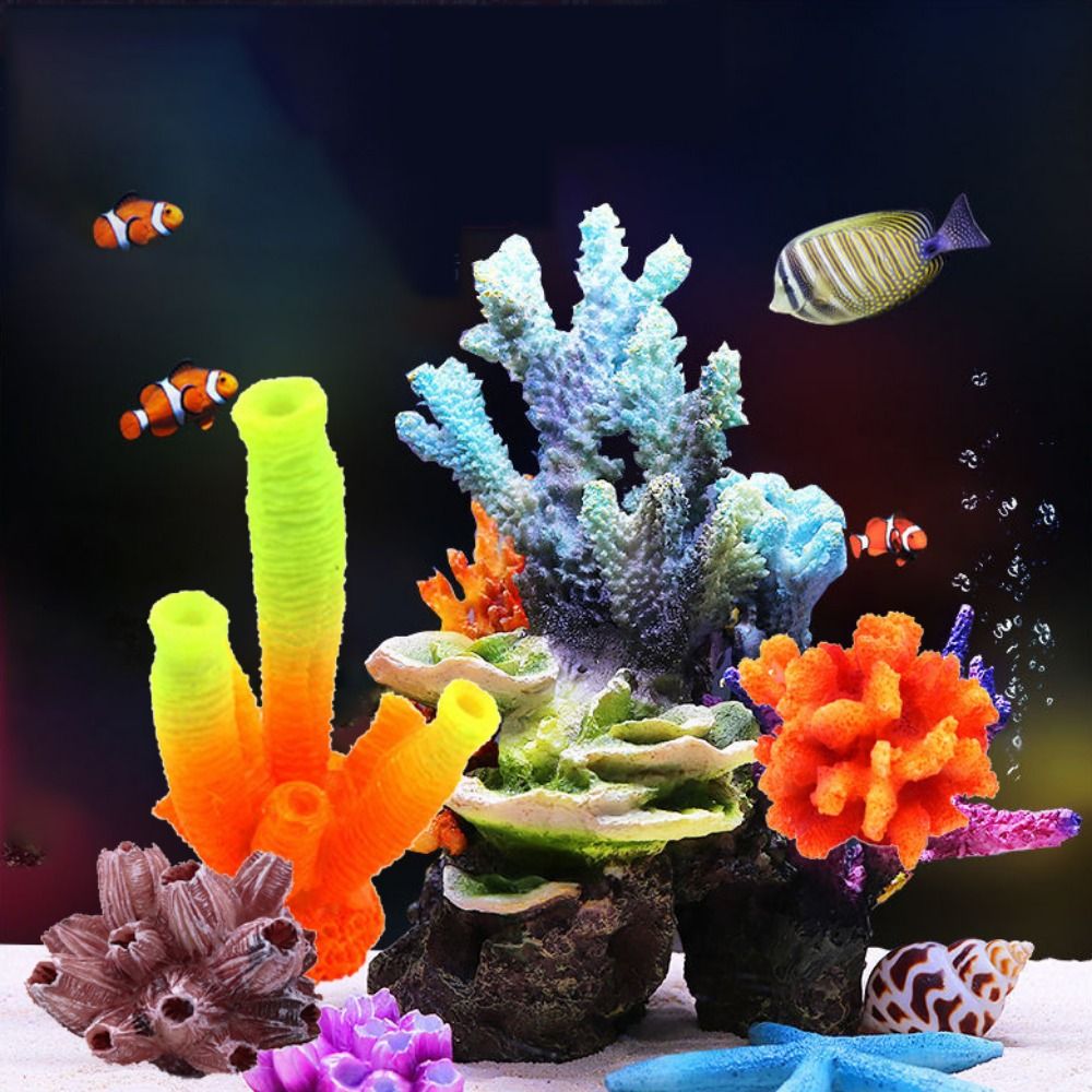 Colorful 1PC Lifelike Artifici - Aquarium Planted Substrate ulasan dan harga
